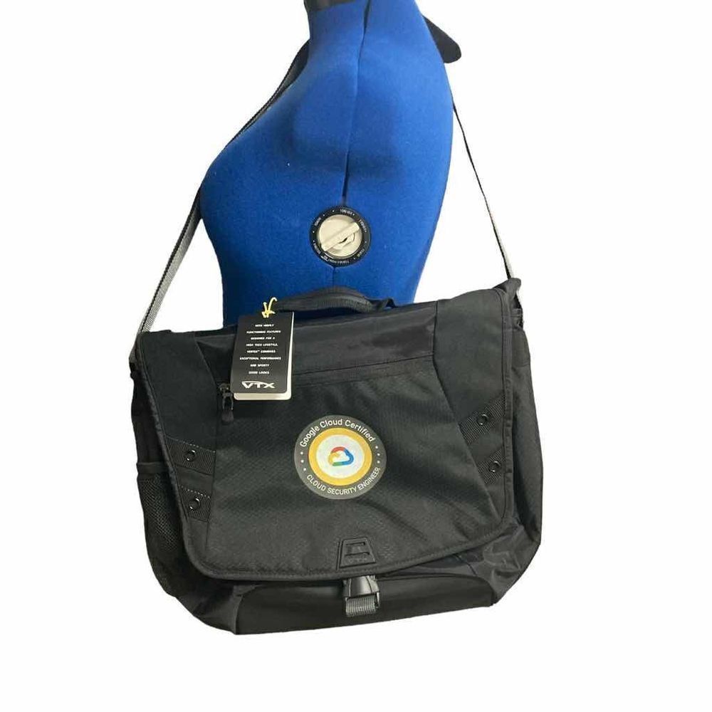 VERTEX 5382 Condor Messenger Bag 18.5X4X12 Black‎